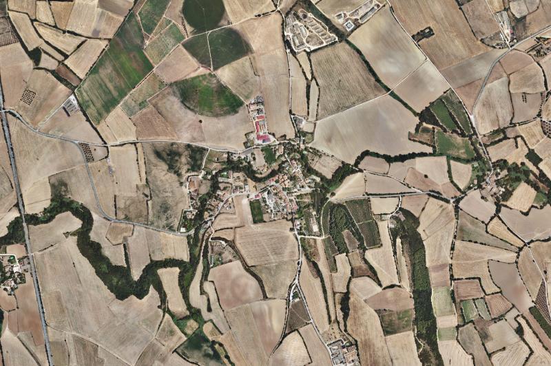 Ortofoto actual del núcleo de Siurana