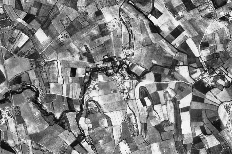 Ortofoto de 1956-1957 del núcleo de Siurana