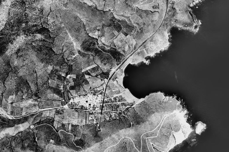 Ortofoto de 1956-1957 del núcleo de Colera