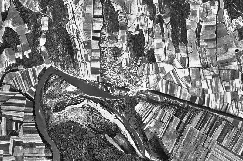 Ortofoto de 1956-1957 del núcleo de Colomers