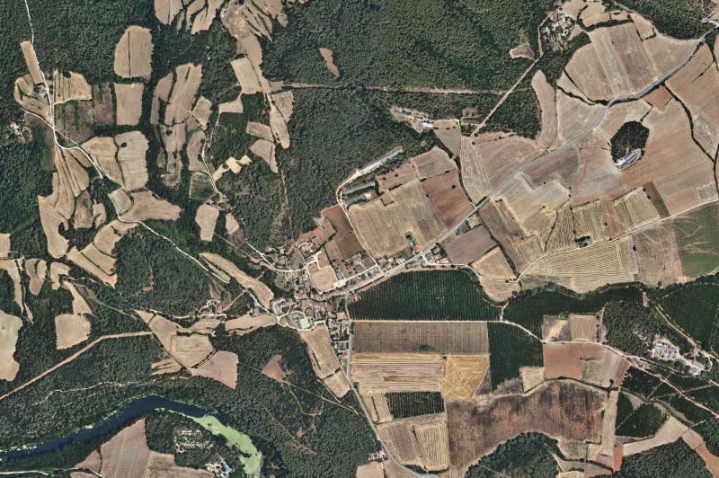 Ortofoto actual del núcleo de Crespià