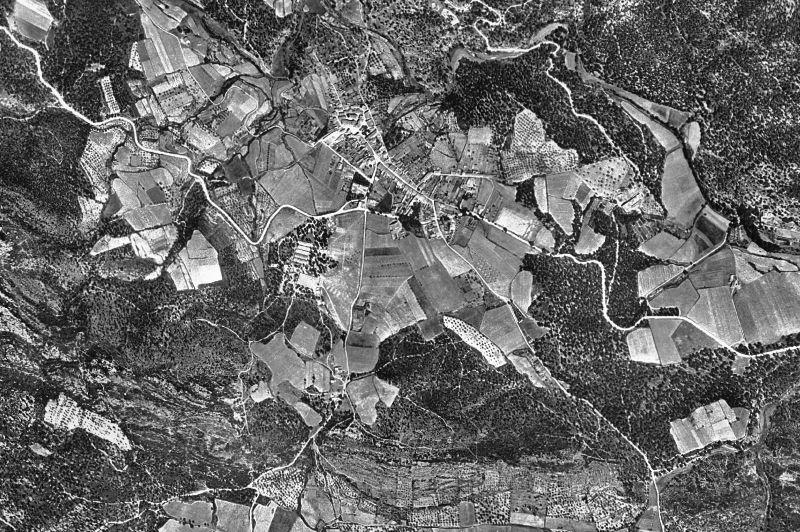 Ortofoto de 1956-1957 del núcleo de Darnius