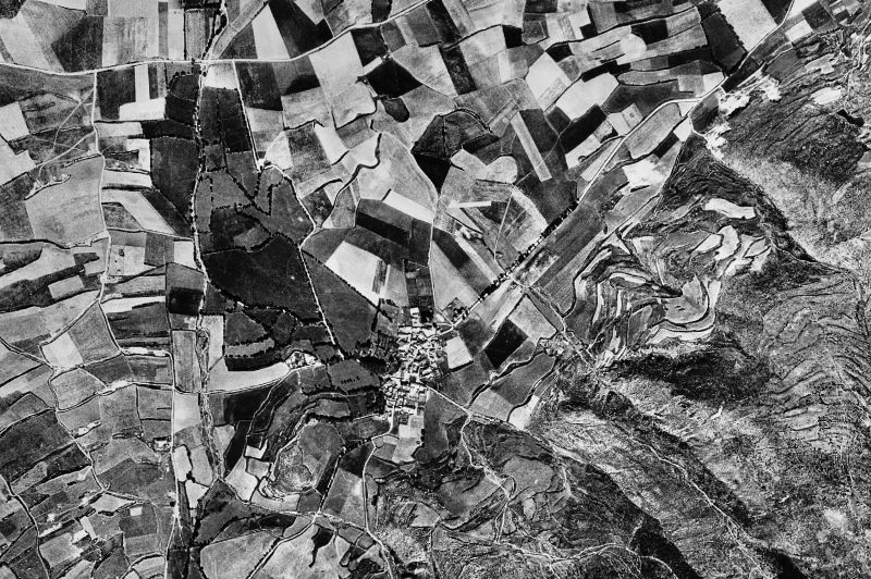 Ortofoto de 1956-1957 del núcleo de Das
