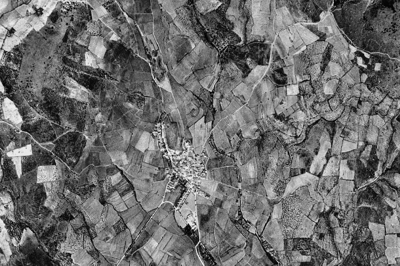 Ortofoto de 1956-1957 del núcleo de Espolla