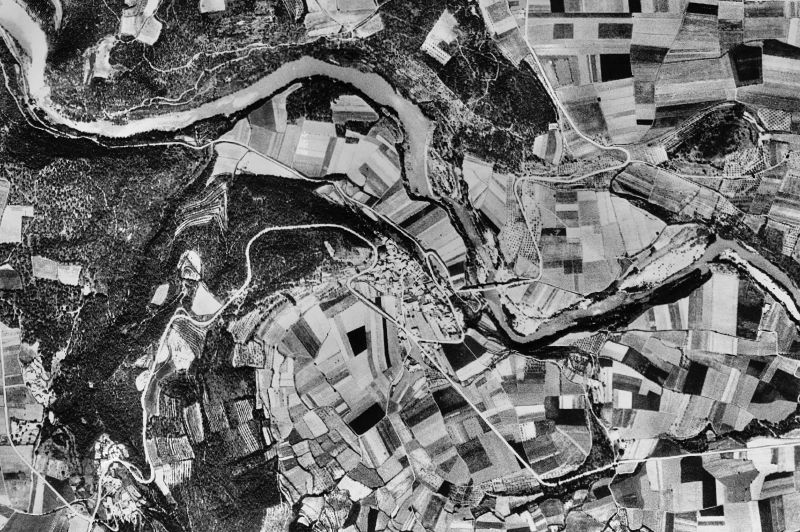 Ortofoto de 1956-1957 del núcleo de Esponellà