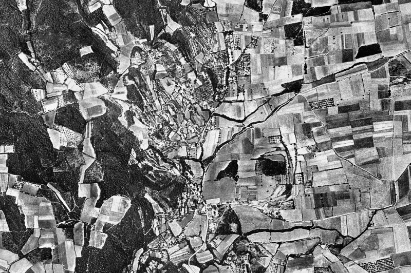 Ortofoto de 1956-1957 del núcleo de Foixà