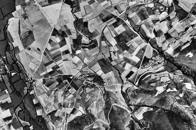 Ortofoto de 1956-1957 del núcleo de Fontanals de Cerdanya