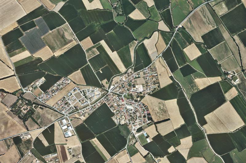 Ortofoto actual del núcleo de Fortià