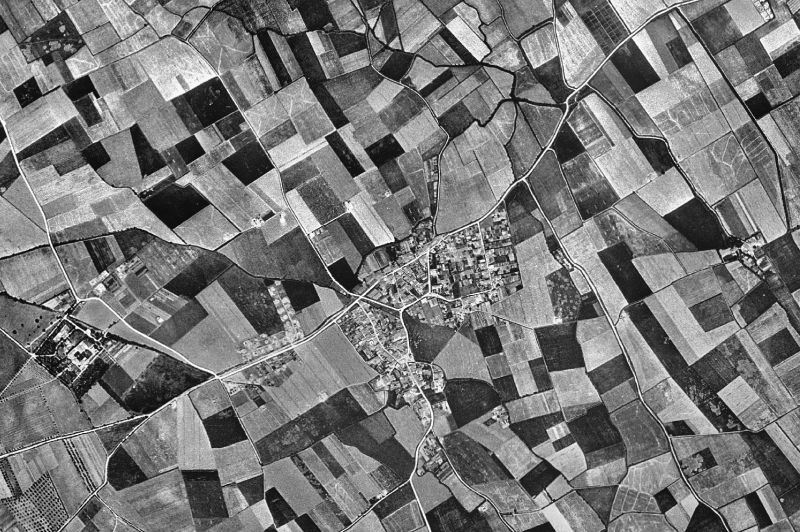 Ortofoto de 1956-1957 del núcleo de Fortià