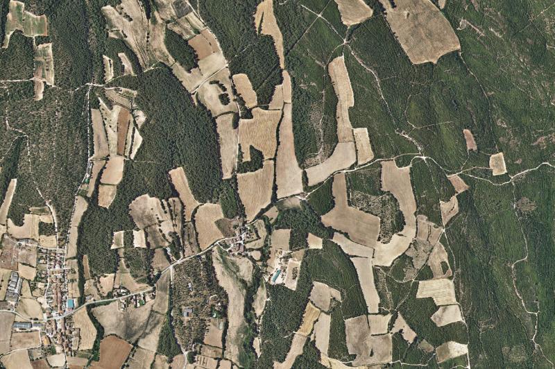Ortofoto actual del núcleo de Garrigoles