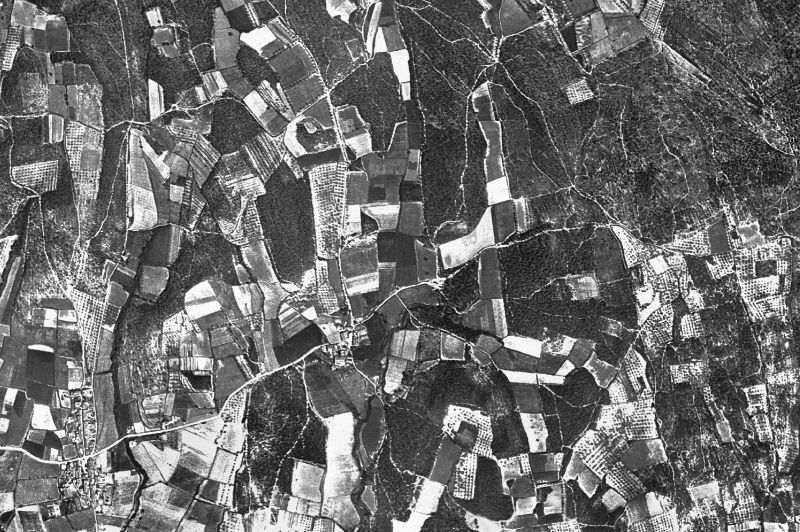 Ortofoto de 1956-1957 del núcleo de Garrigoles