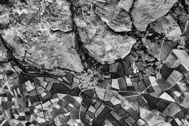 Ortofoto de 1956-1957 del núcleo de Ger