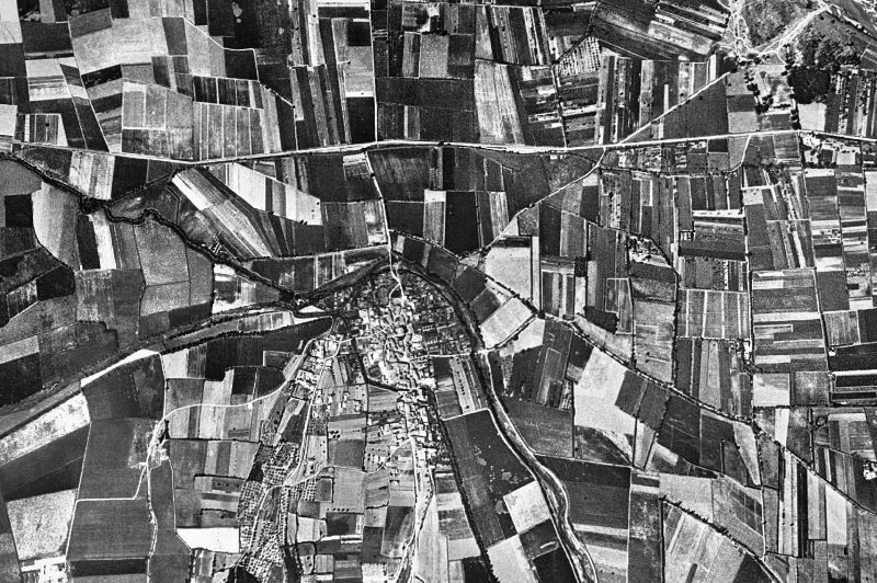 Ortofoto de 1956-1957 del núcleo de Gualta