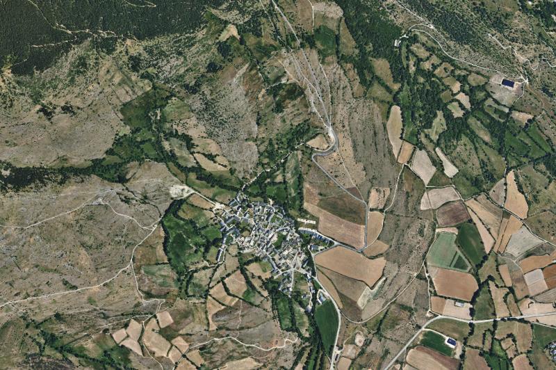 Ortofoto actual del núcleo de Guils de Cerdanya