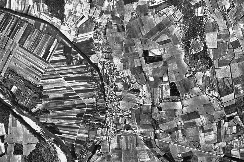 Ortofoto de 1956-1957 del núcleo de Jafre