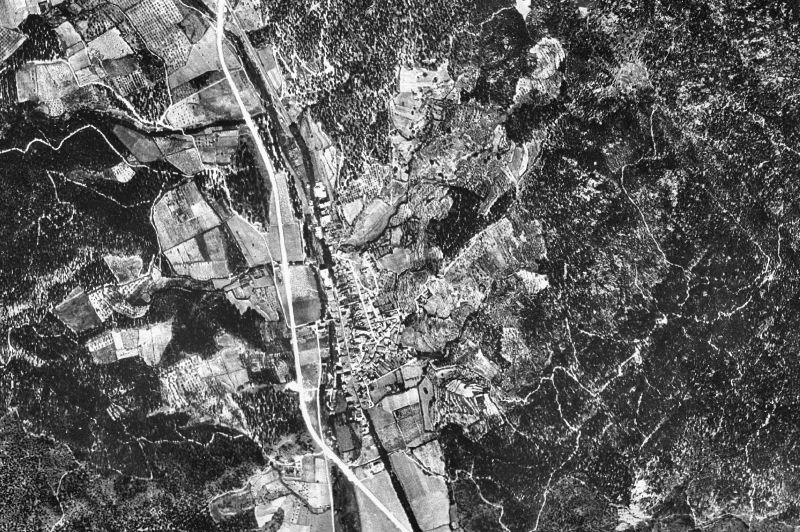 Ortofoto de 1956-1957 del núcleo de La Jonquera