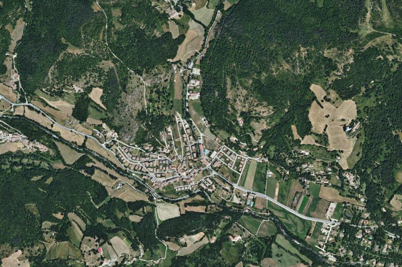 Ortofoto actual del núcleo de Llanars
