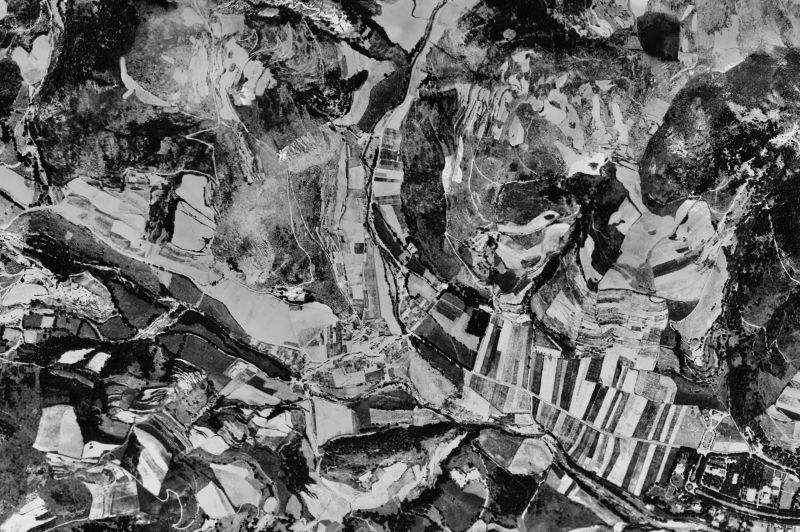 Ortofoto de 1956-1957 del núcleo de Llanars