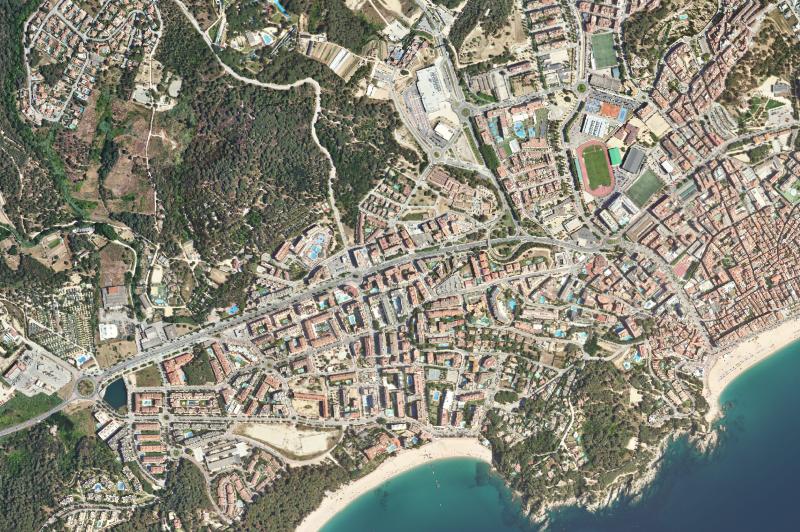 Ortofoto actual del núcleo de Lloret de Mar