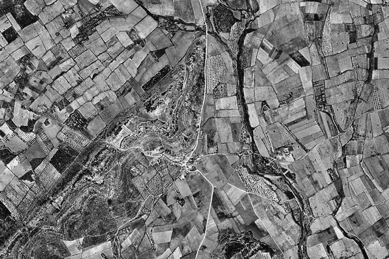Ortofoto de 1956-1957 del núcleo de Masarac i Vilarnadal