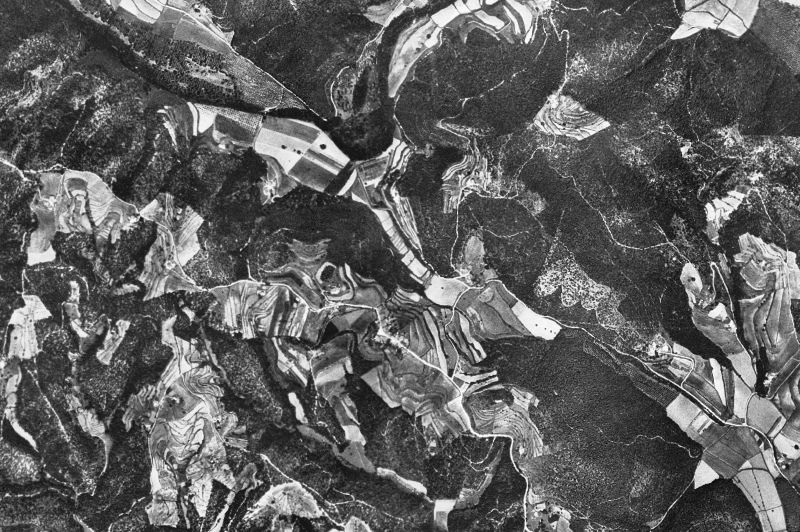 Ortofoto de 1956-1957 del núcleo de Massanes