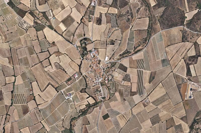 Ortofoto actual del núcleo de Mollet de Peralada