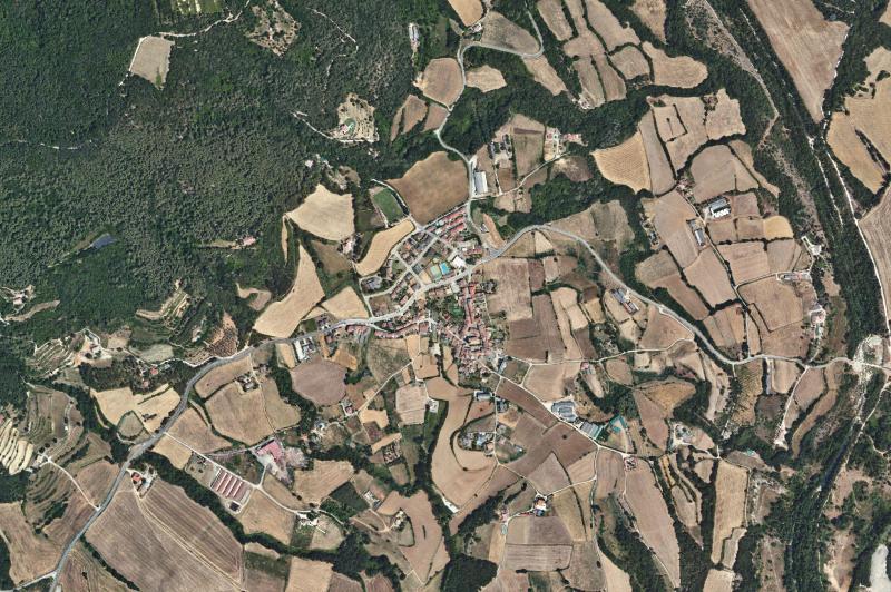 Ortofoto actual del núcleo de Montagut i Oix