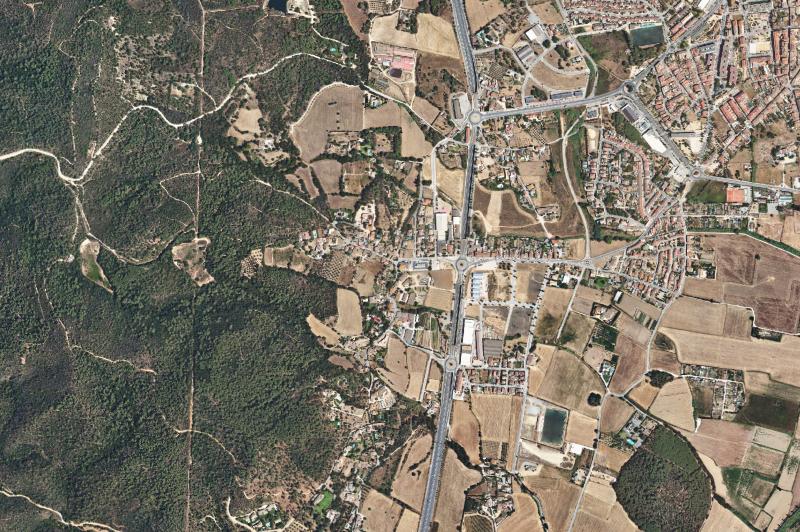 Ortofoto actual del núcleo de Mont-ras