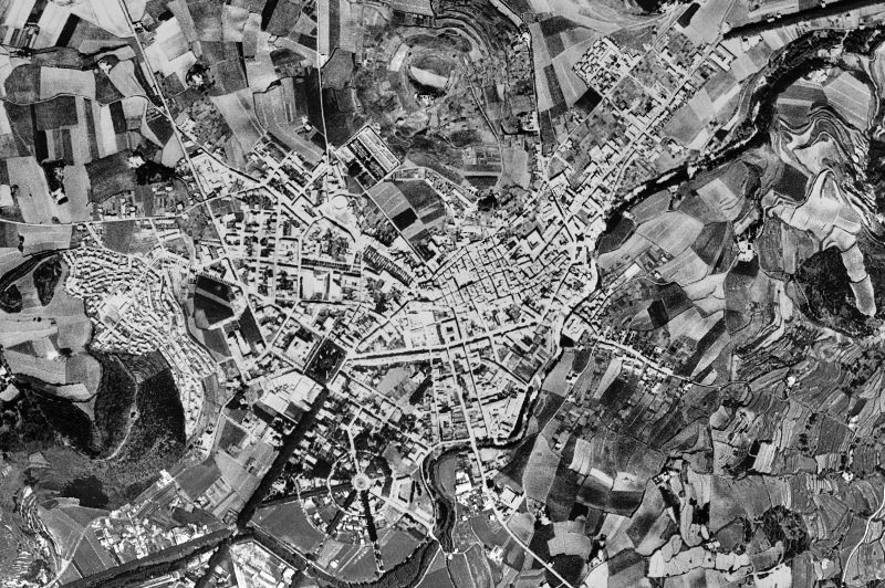 Ortofoto de 1956-1957 del núcleo de Olot