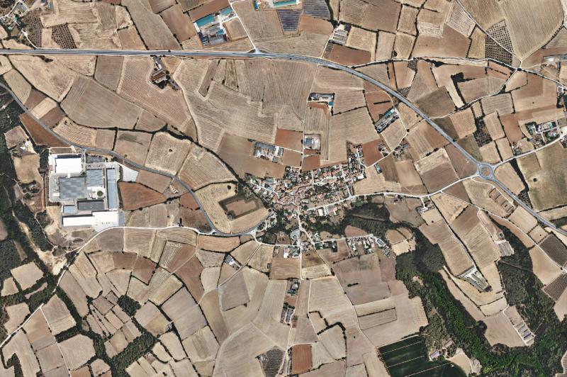 Ortofoto actual del núcleo de Ordis