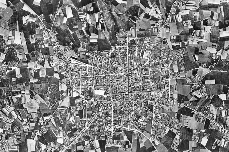 Ortofoto de 1956-1957 del núcleo de Palafrugell