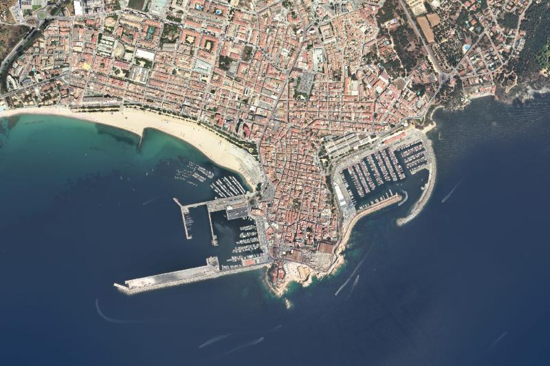 Ortofoto actual del núcleo de Palamós