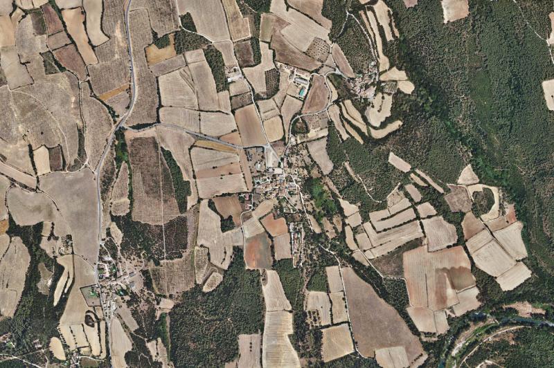 Ortofoto actual del núcleo de Palau de Santa Eulàlia