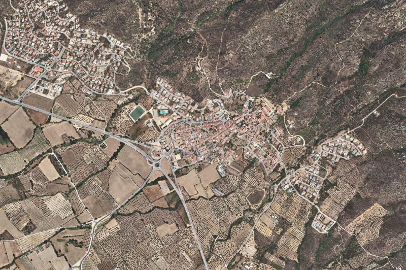 Ortofoto actual del núcleo de Palau-saverdera