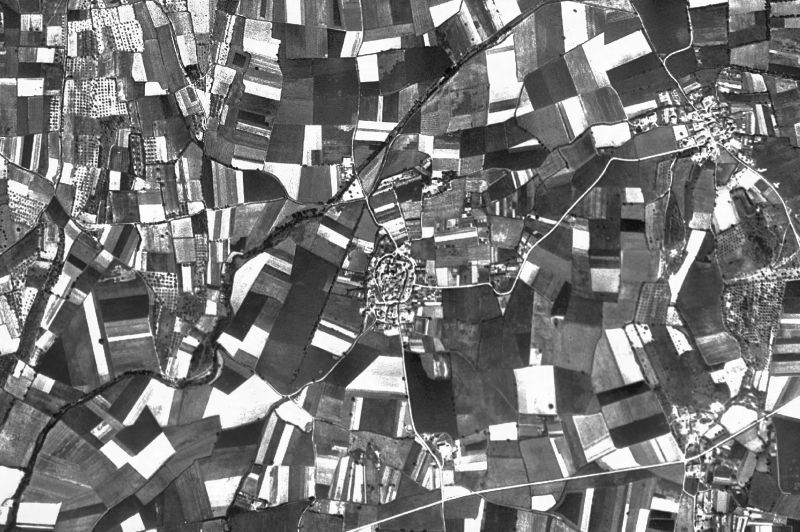 Ortofoto de 1956-1957 del núcleo de Palau-sator