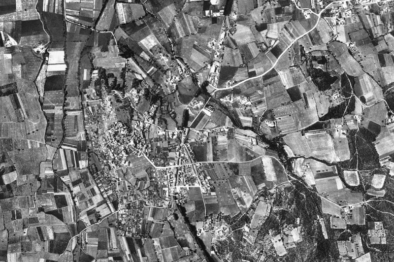 Ortofoto de 1956-1957 del núcleo de Pals