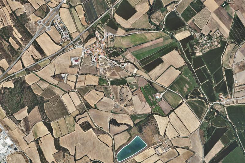 Ortofoto actual del núcleo de Pedret i Marzà