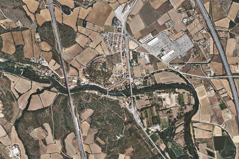 Ortofoto actual del núcleo de Pont de Molins