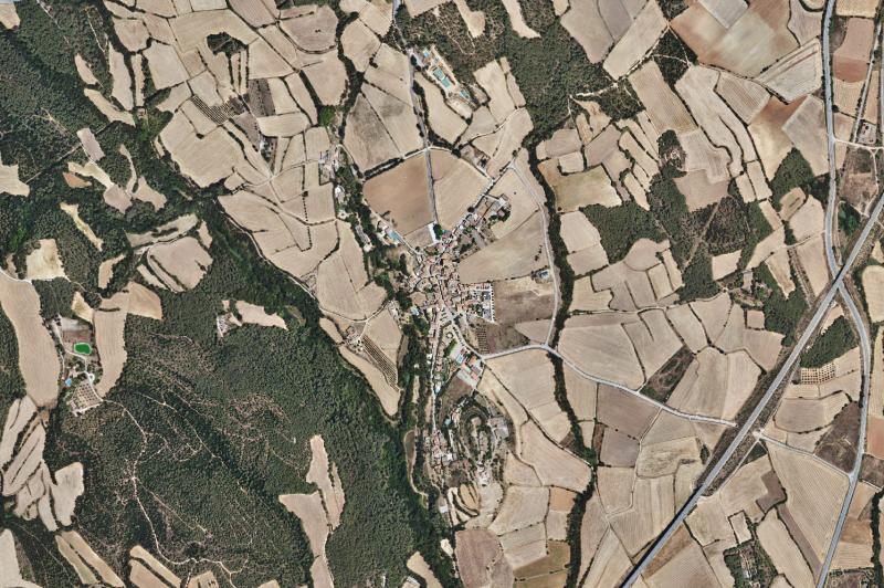 Ortofoto actual del núcleo de Pontós