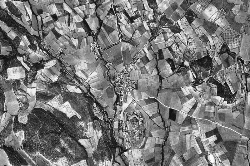 Ortofoto de 1956-1957 del núcleo de Pontós