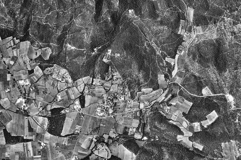 Ortofoto de 1956-1957 del núcleo de Regencós