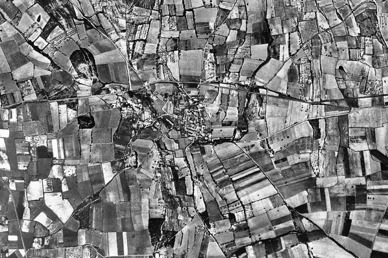 Ortofoto de 1956-1957 del núcleo de Rupià