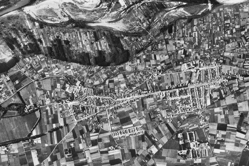 Ortofoto de 1956-1957 del núcleo de Salt