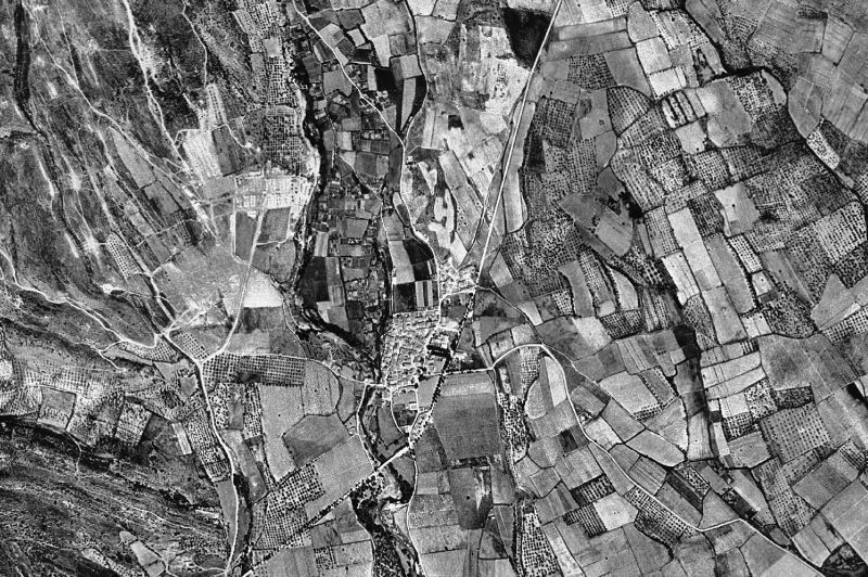 Ortofoto de 1956-1957 del núcleo de Sant Climent Sescebes