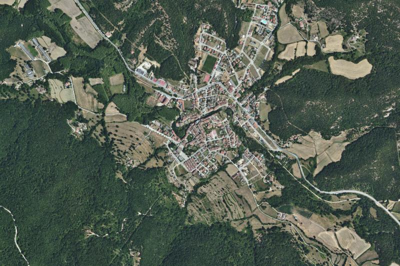 Ortofoto actual del núcleo de Sant Feliu de Pallerols