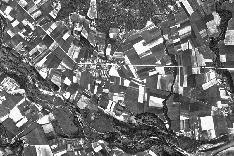 Ortofoto de 1956-1957 del núcleo de Sant Gregori