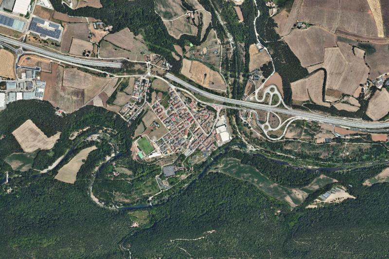 Ortofoto actual del núcleo de Sant Jaume de Llierca