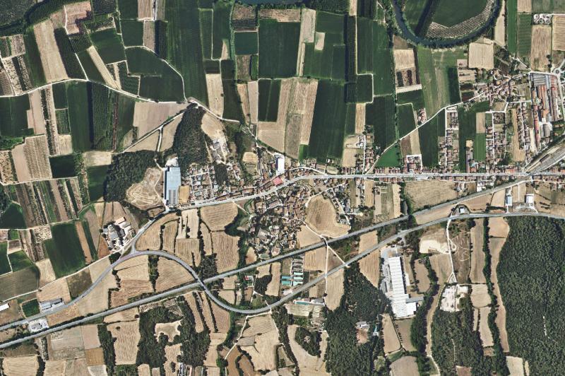 Ortofoto actual del núcleo de Sant Joan de Mollet