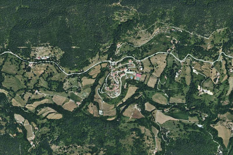 Ortofoto actual del núcleo de Vallfogona de Ripollès