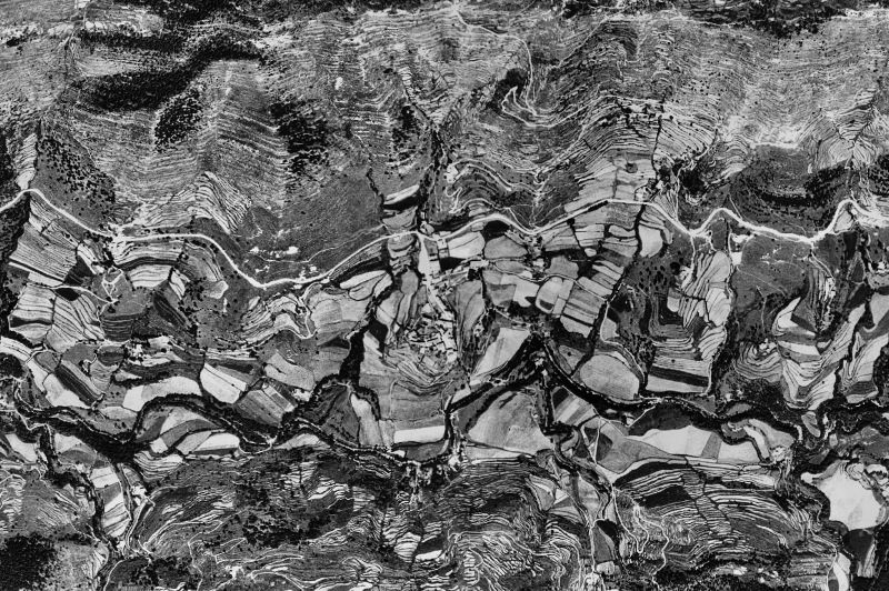 Ortofoto de 1956-1957 del núcleo de Vallfogona de Ripollès
